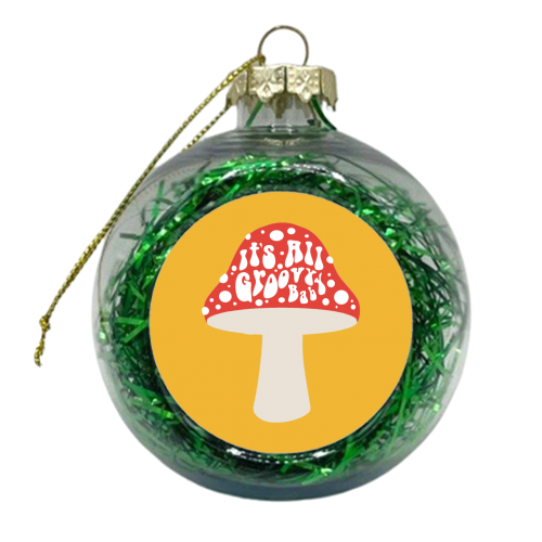 It's All Groovy, Baby.... - xmas bauble by Wallace Elizabeth