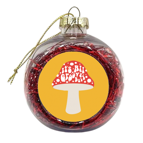 It's All Groovy, Baby.... - xmas bauble by Wallace Elizabeth