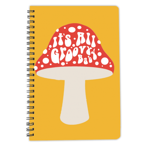 It's All Groovy, Baby.... - personalised A4, A5, A6 notebook by Wallace Elizabeth