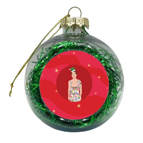It's Christmas Celebrate In Style - xmas bauble by Laura Lonsdale