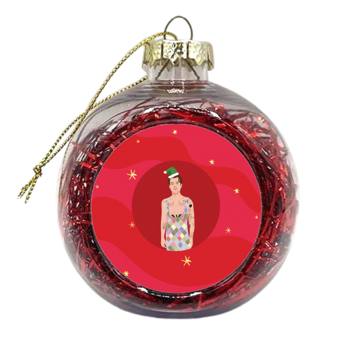 It's Christmas Celebrate In Style - xmas bauble by Laura Lonsdale