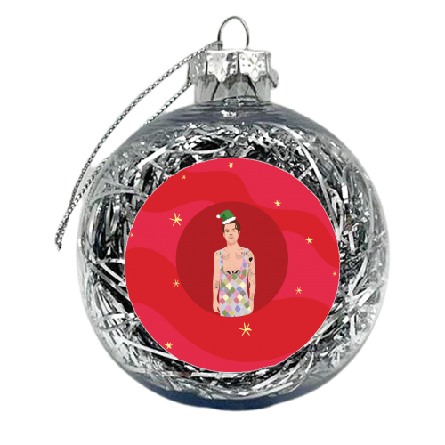 It's Christmas Celebrate In Style - xmas bauble by Laura Lonsdale
