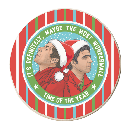 It's Definitely Maybe The Most Wonderwall Time of The Year - personalised beer coaster by Claire Atwood