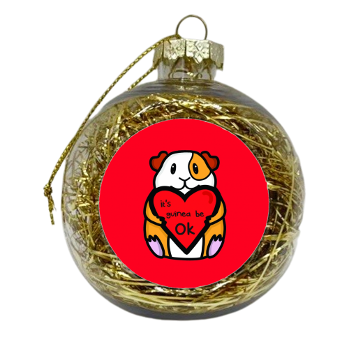 It's guinea be ok - xmas bauble by Nicola Box