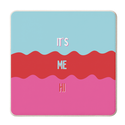 It's Me Hi - Taylor Abstract Art Print - personalised beer coaster by Laura Lonsdale