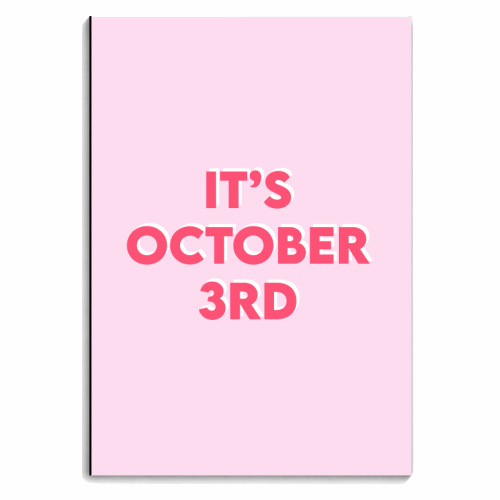 It's October 3rd - personalised A4, A5, A6 notebook by Wallace Elizabeth