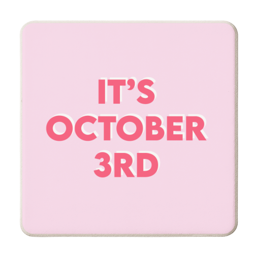 It's October 3rd - personalised beer coaster by Wallace Elizabeth