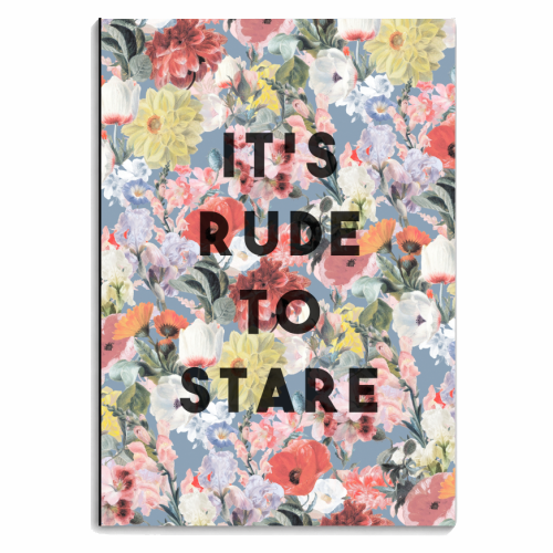 It's Rude To Stare - personalised A4, A5, A6 notebook by The 13 Prints