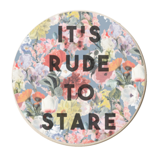 It's Rude To Stare - personalised beer coaster by The 13 Prints