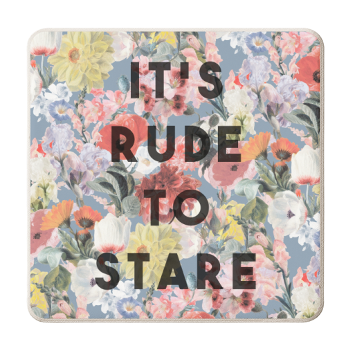 It's Rude To Stare - personalised beer coaster by The 13 Prints