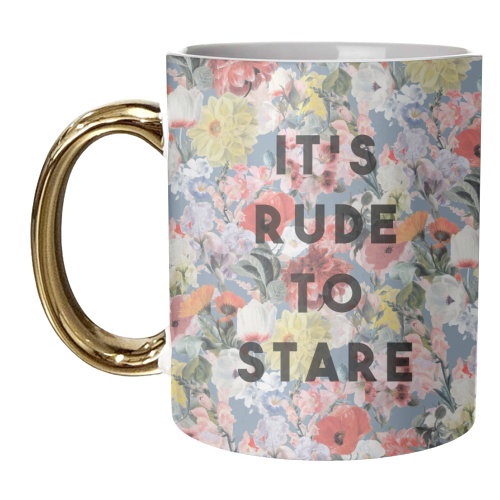 It's Rude To Stare - unique mug by The 13 Prints