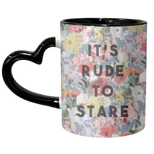 It's Rude To Stare - unique mug by The 13 Prints