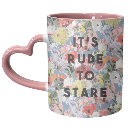 It's Rude To Stare - unique mug by The 13 Prints