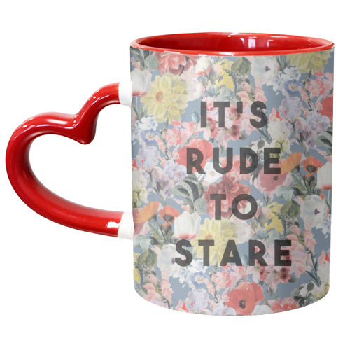 It's Rude To Stare - unique mug by The 13 Prints