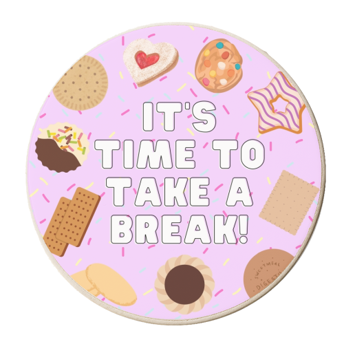 It's Time To Take A Break - personalised beer coaster by Lilly Rose