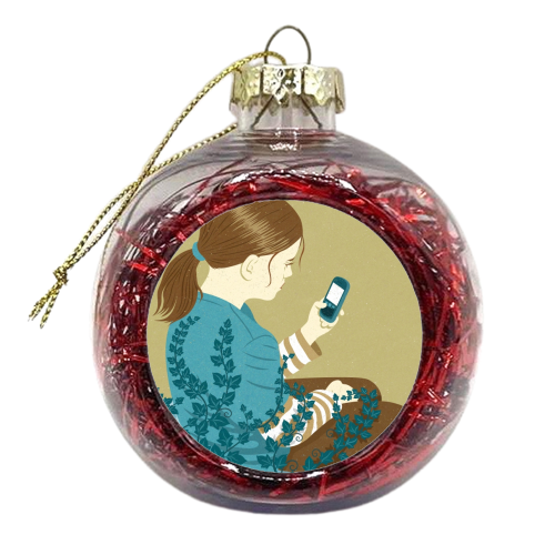 ivy girl - xmas bauble by John Holcroft