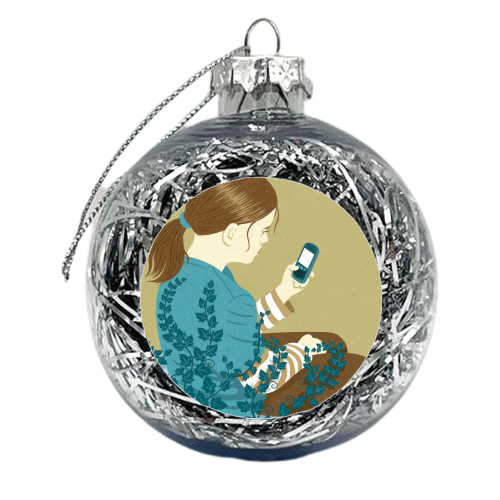 ivy girl - xmas bauble by John Holcroft