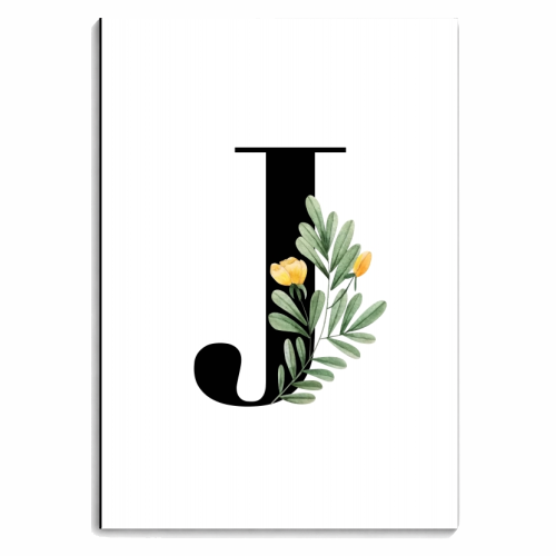 J Floral Letter Initial - personalised A4, A5, A6 notebook by Toni Scott