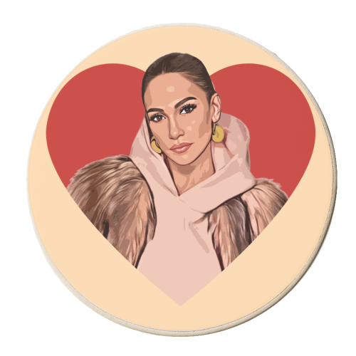 J from the Block - personalised beer coaster by DOLLY WOLFE