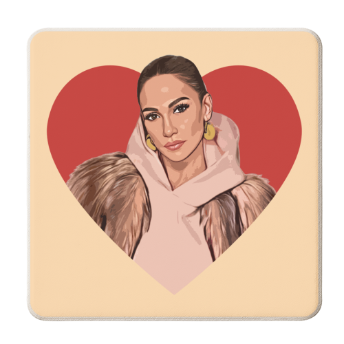 J from the Block - personalised beer coaster by DOLLY WOLFE