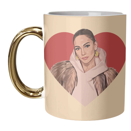 J from the Block - unique mug by DOLLY WOLFE