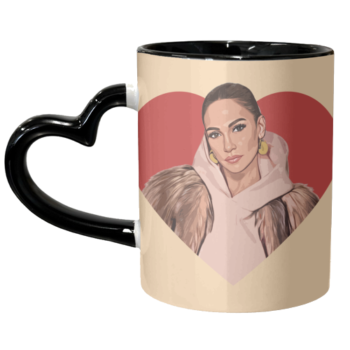 J from the Block - unique mug by DOLLY WOLFE