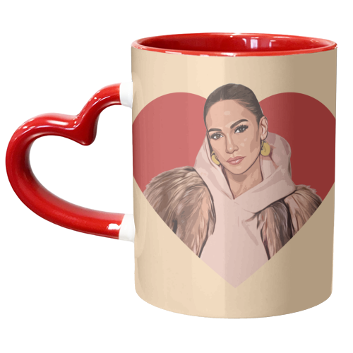 J from the Block - unique mug by DOLLY WOLFE