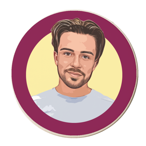 Jack from Birmingham - personalised beer coaster by DOLLY WOLFE