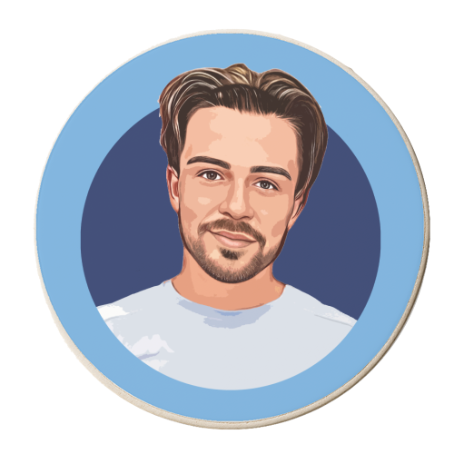 Jack G for Man C - personalised beer coaster by DOLLY WOLFE