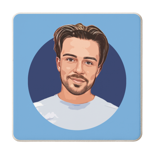 Jack G for Man C - personalised beer coaster by DOLLY WOLFE