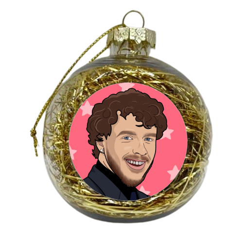 Jack Harlow star print - xmas bauble by The Girl Next Draw