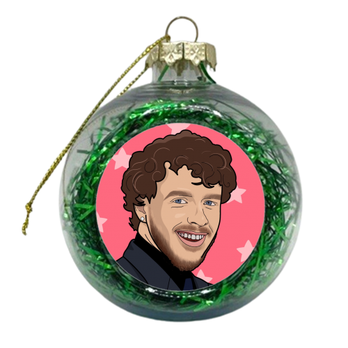 Jack Harlow star print - xmas bauble by The Girl Next Draw