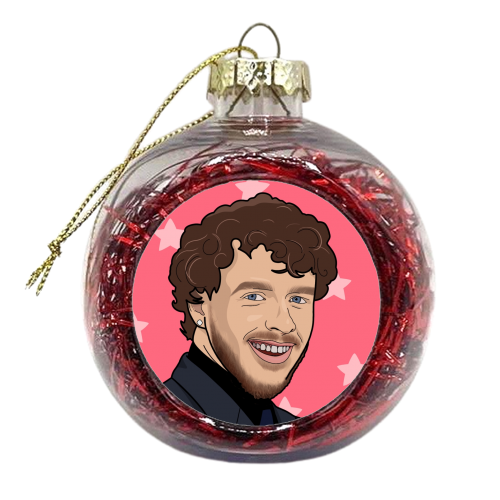Jack Harlow star print - xmas bauble by The Girl Next Draw