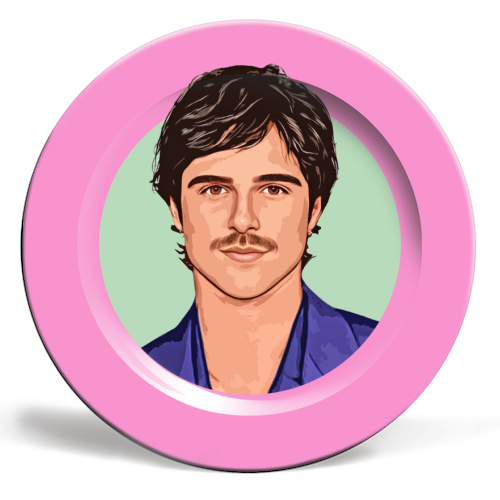 Jacob - ceramic dinner plate by DOLLY WOLFE