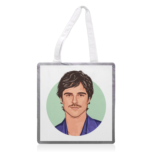 Jacob - printed canvas tote bag by DOLLY WOLFE