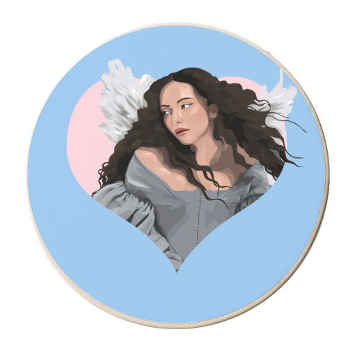 Jade Angel of my Dreams - personalised beer coaster by Pink and Pip