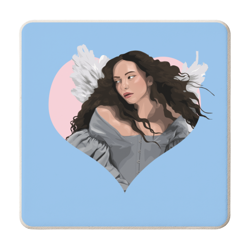 Jade Angel of my Dreams - personalised beer coaster by Pink and Pip