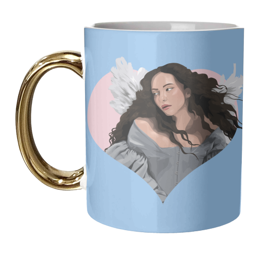 Jade Angel of my Dreams - unique mug by Pink and Pip