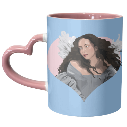 Jade Angel of my Dreams - unique mug by Pink and Pip