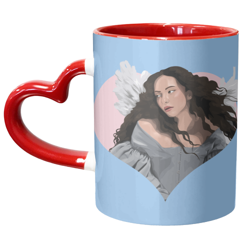 Jade Angel of my Dreams - unique mug by Pink and Pip