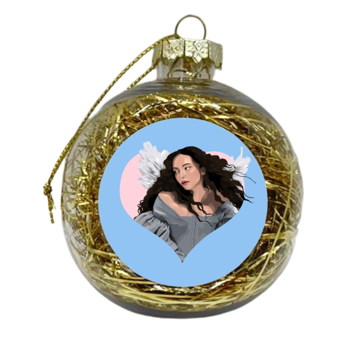 Jade Angel of my Dreams - xmas bauble by Pink and Pip