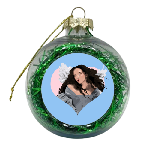 Jade Angel of my Dreams - xmas bauble by Pink and Pip