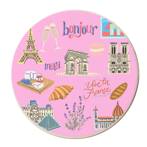 J'adore Paris - personalised beer coaster by Lilly Rose