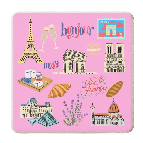 J'adore Paris - personalised beer coaster by Lilly Rose