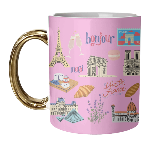 J'adore Paris - unique mug by Lilly Rose