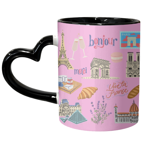 J'adore Paris - unique mug by Lilly Rose