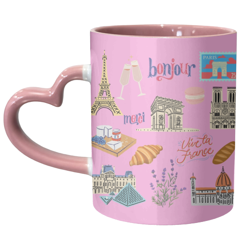J'adore Paris - unique mug by Lilly Rose