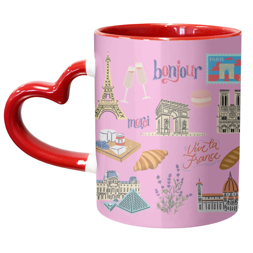 J'adore Paris - unique mug by Lilly Rose