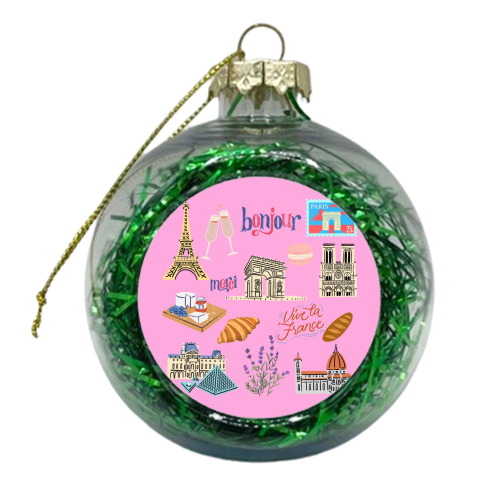 J'adore Paris - xmas bauble by Lilly Rose