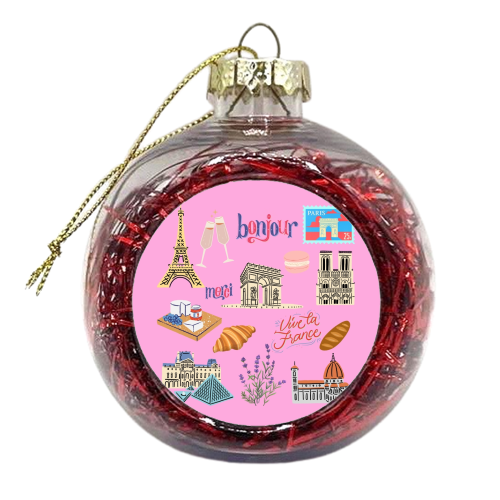 J'adore Paris - xmas bauble by Lilly Rose